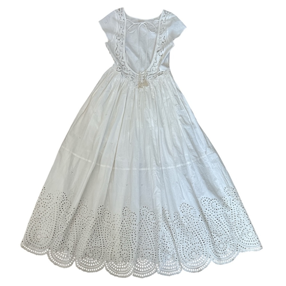 Free People Laine Midi Dress Ivory NWOT Size XS - Picture 7 of 14